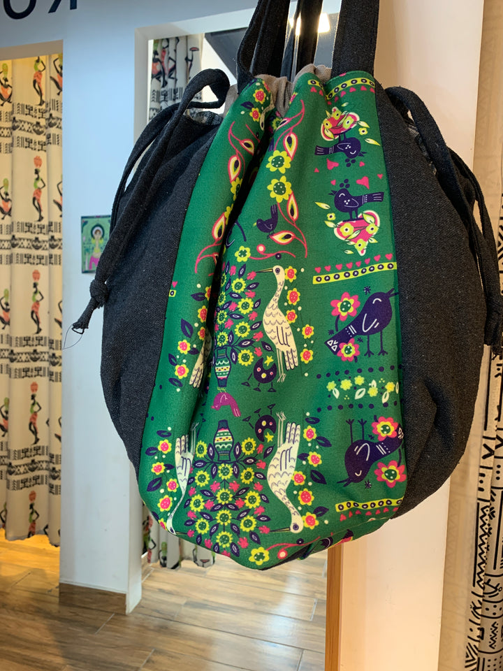 Green Half pattern Shoulder bag