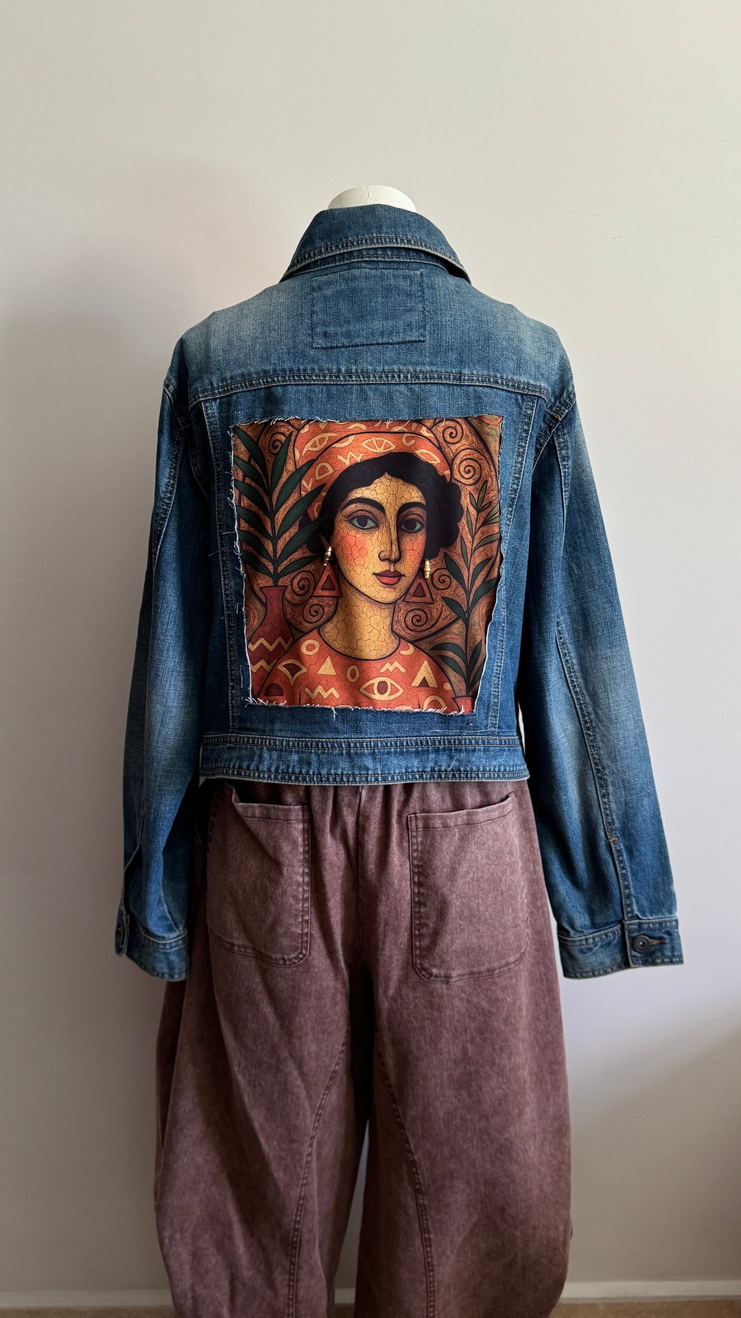 Fayoum portrait Recycle denim jacket