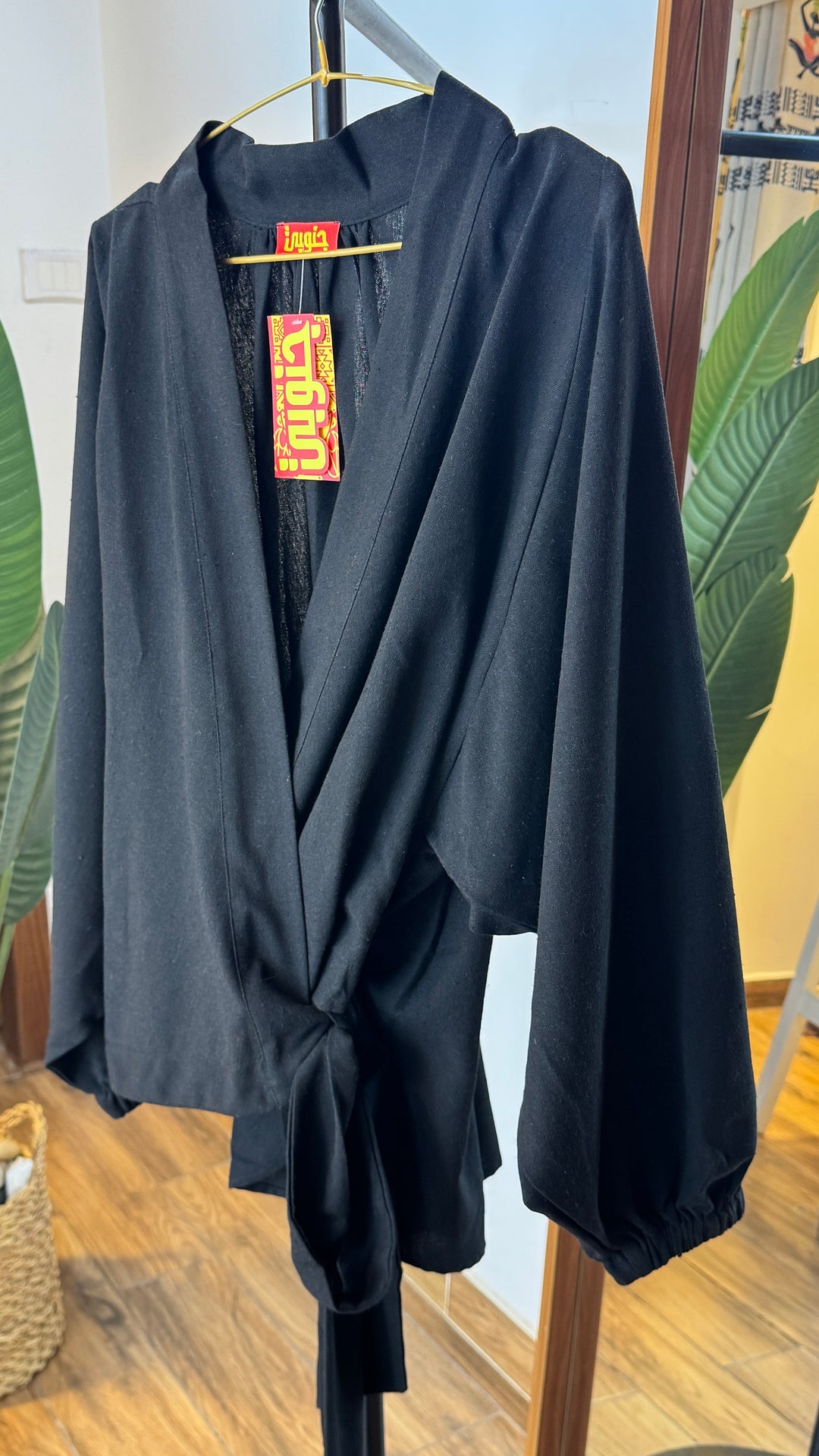 Wrap linen blouse