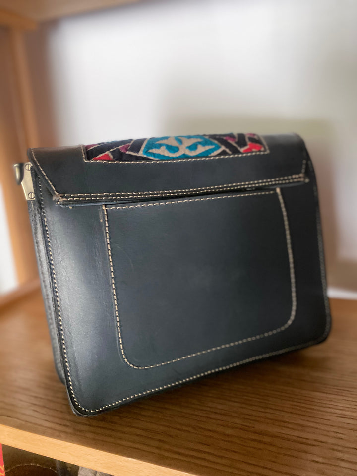 Khayamya X leather Grey cross bag