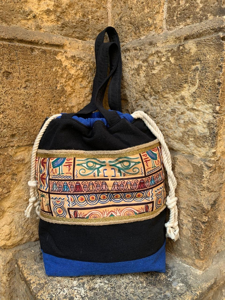 Egyptian theme x black shoulder bag