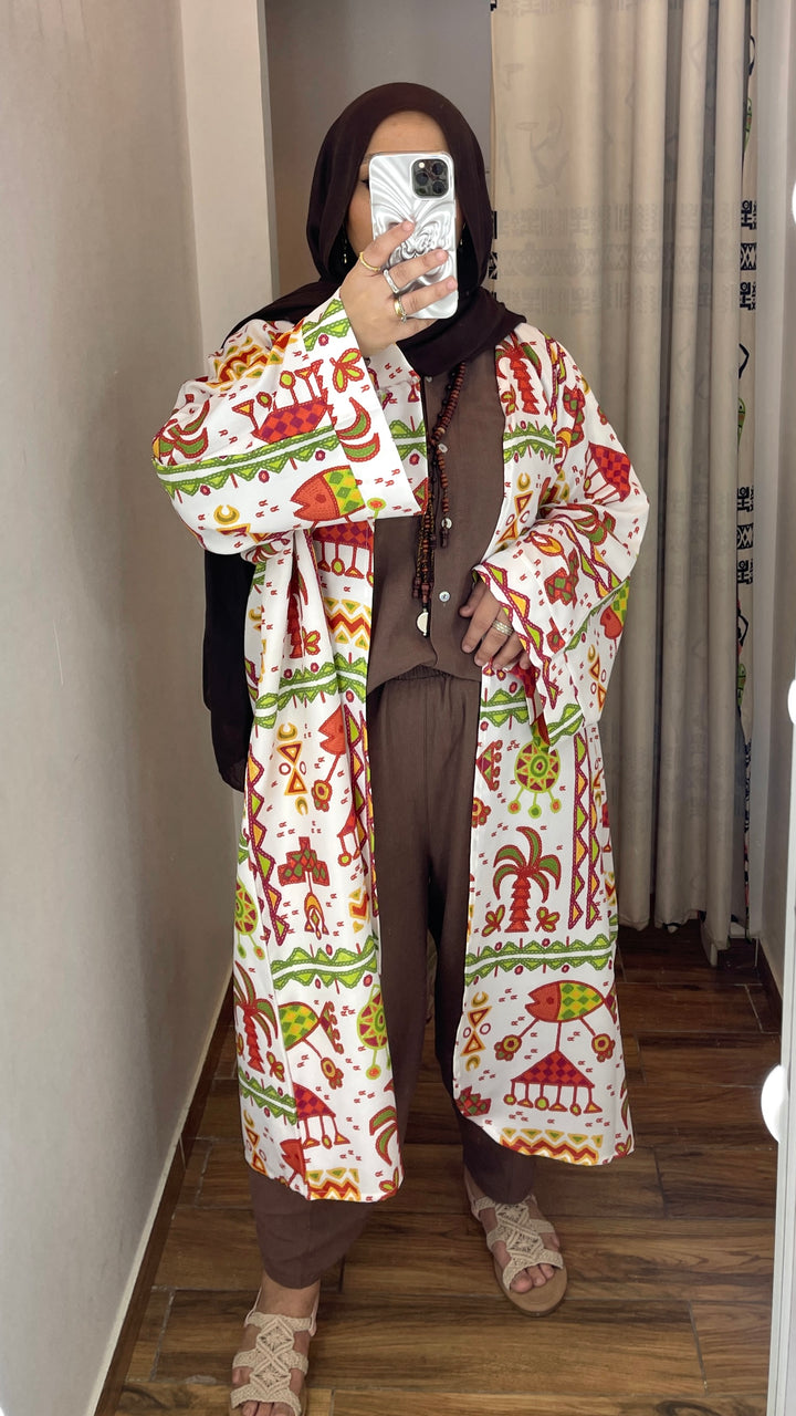 The Nuba motives  long cardigan
