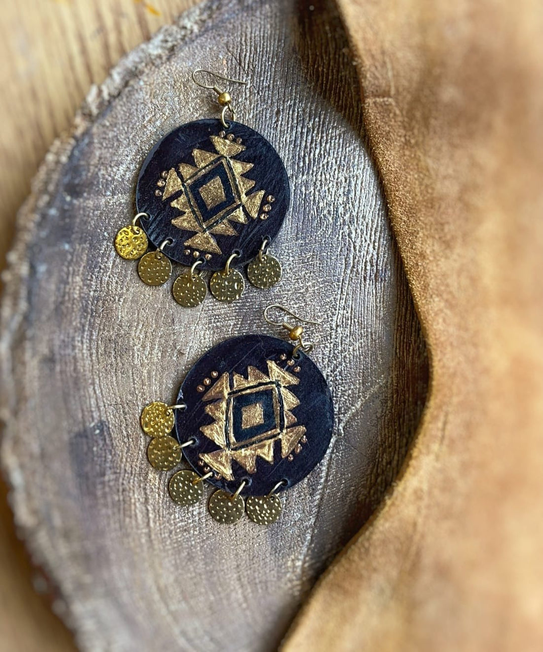 Afro circle Earrings