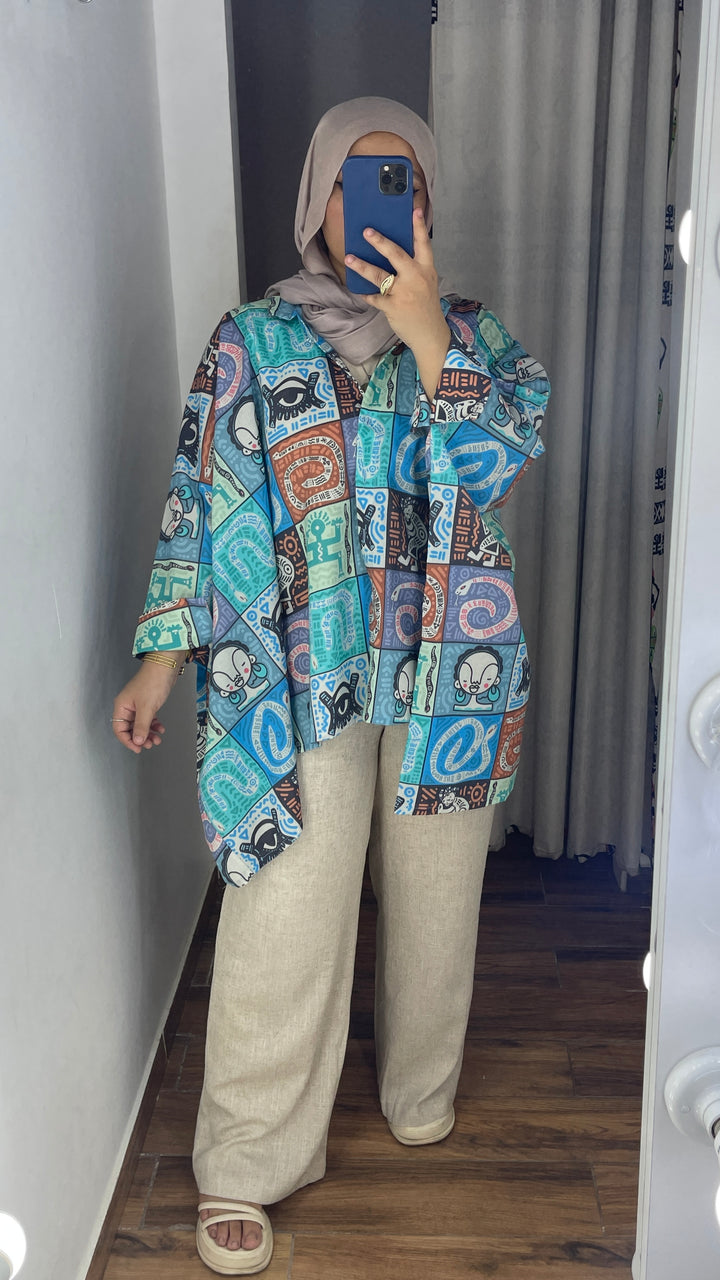 Snake squares poncho