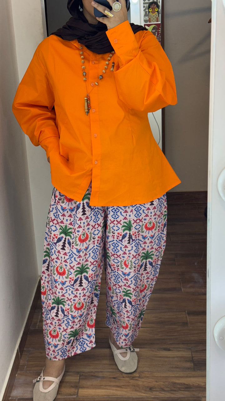 Palm & river Vest kimono set