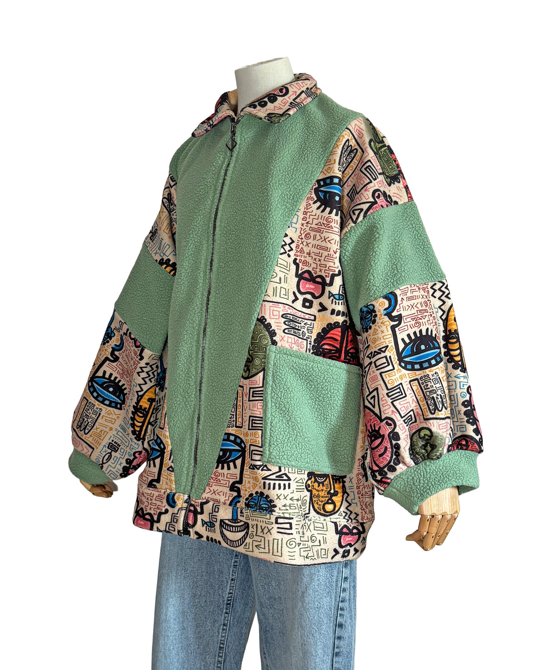 beige faces Teddy Jacket