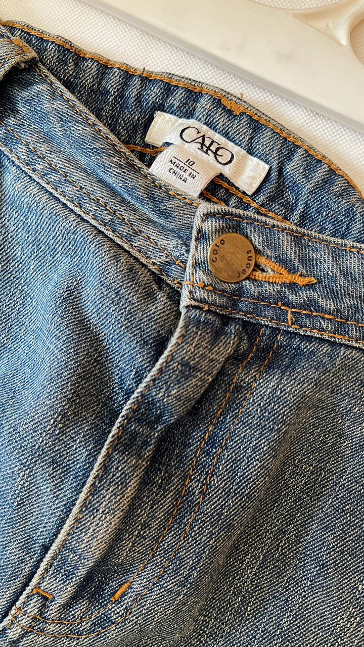 Denim X black Nuba skirt