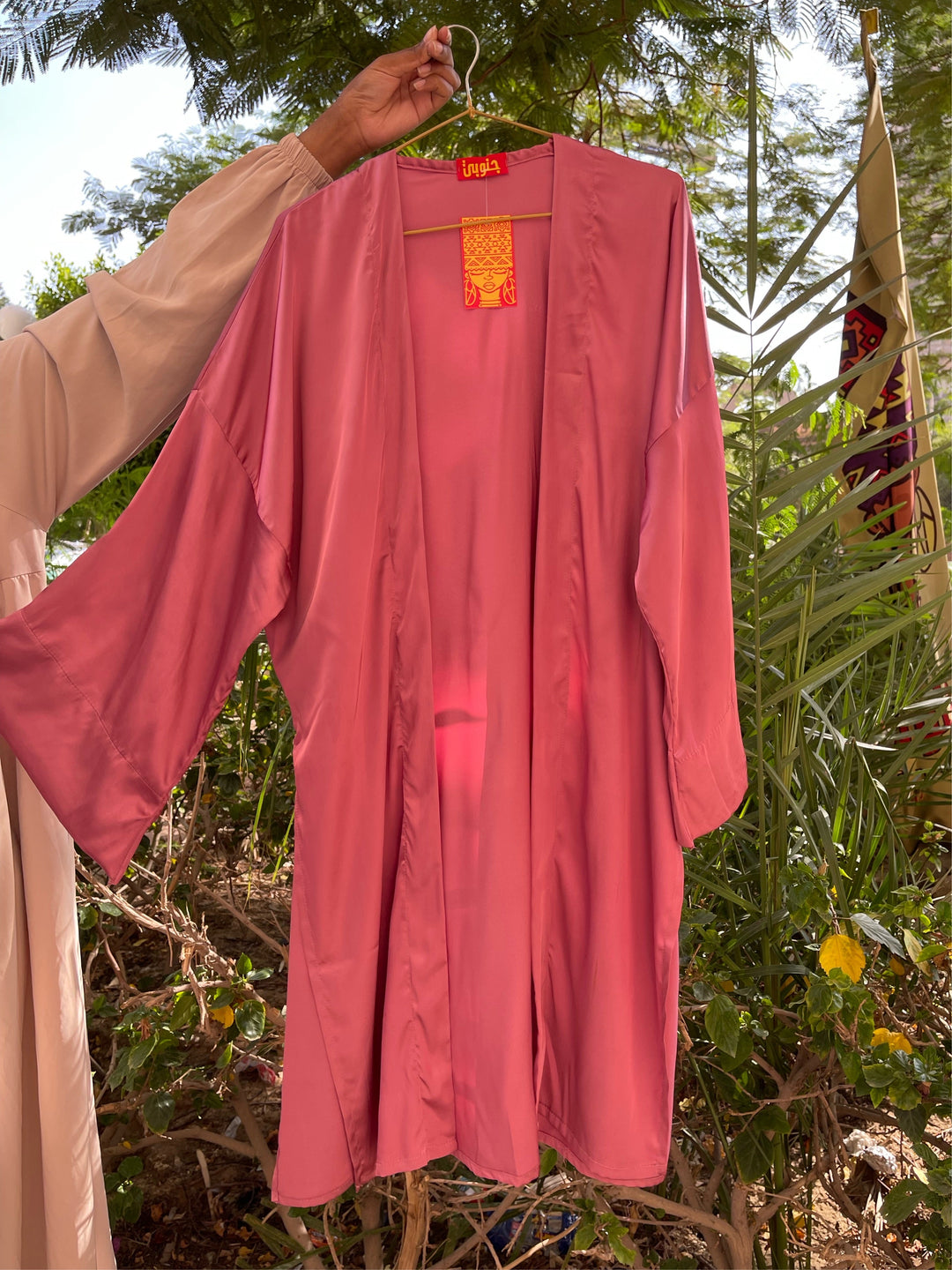 Nude pink kimono