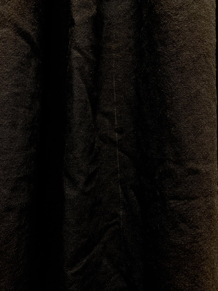 black puff linen skirt