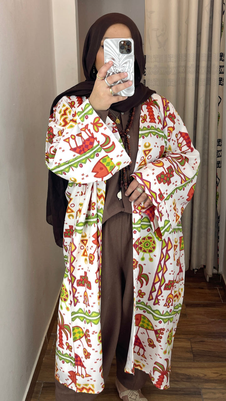 The Nuba motives  long cardigan