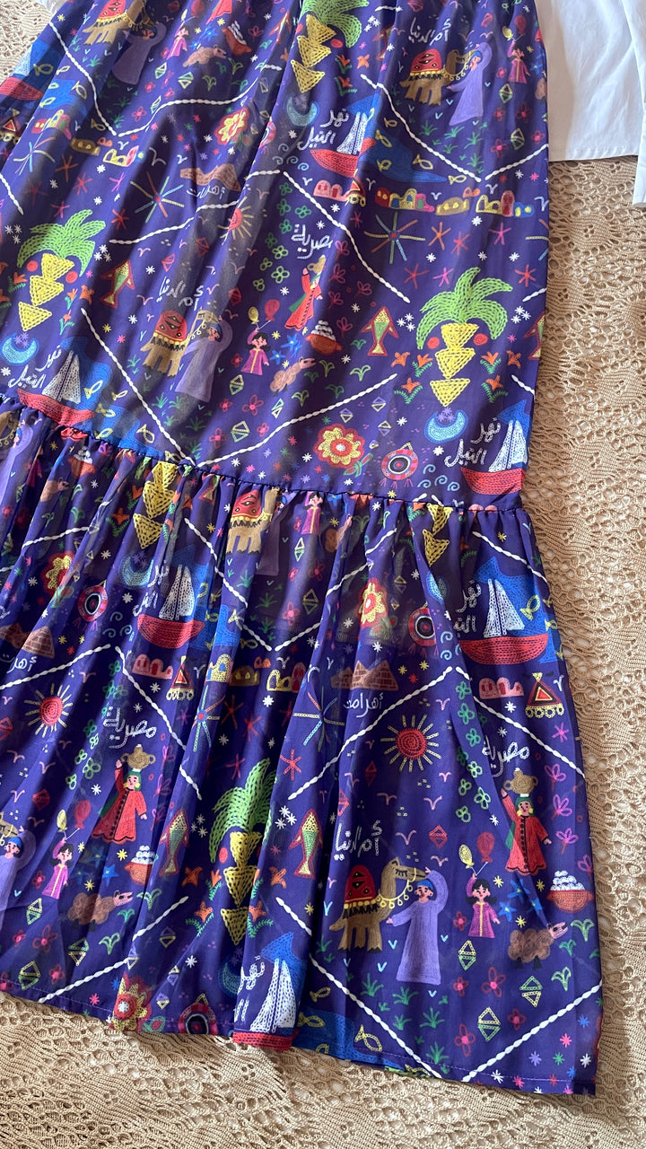The heritage stitches chiffon skirt