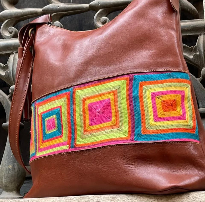 Epson embroidery X leather bag