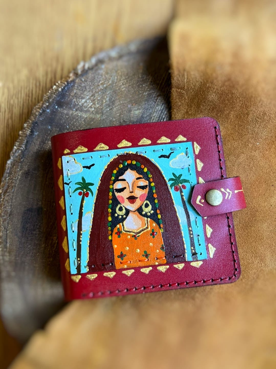 Falahi square Leather wallet