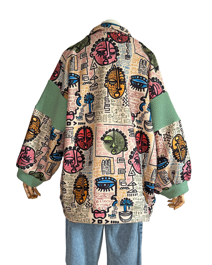 beige faces Teddy Jacket