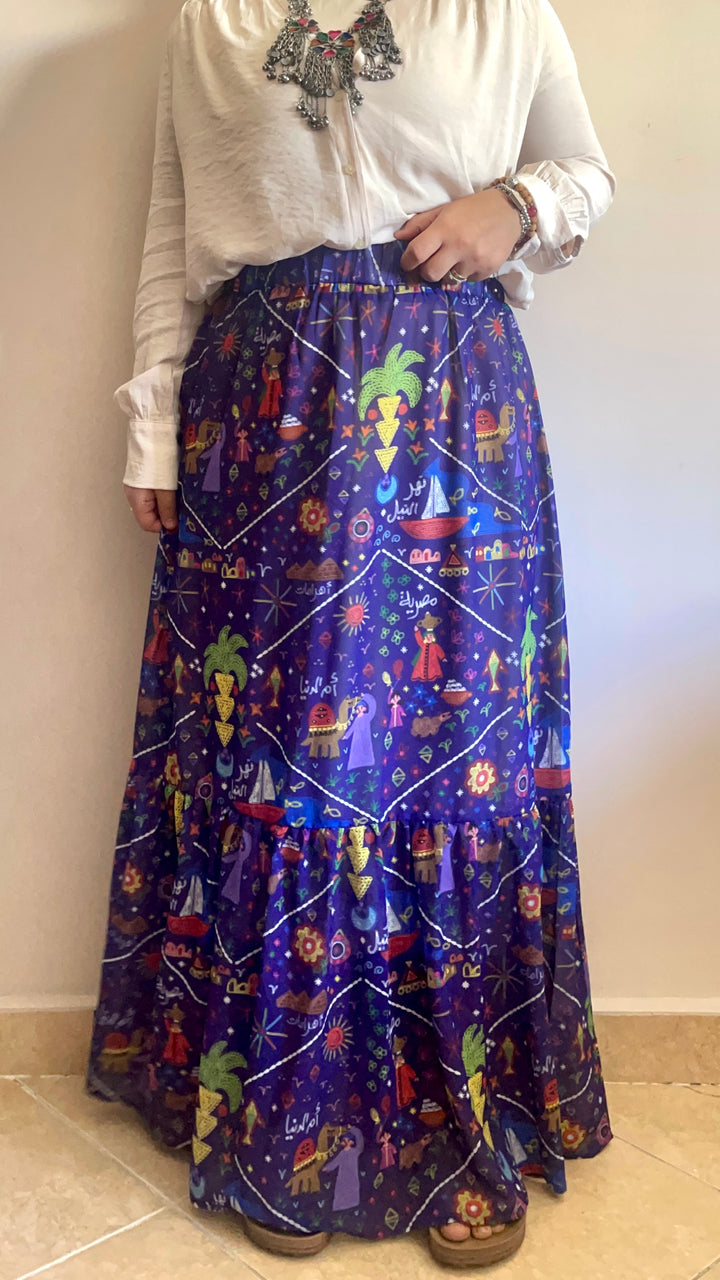 The heritage stitches chiffon skirt