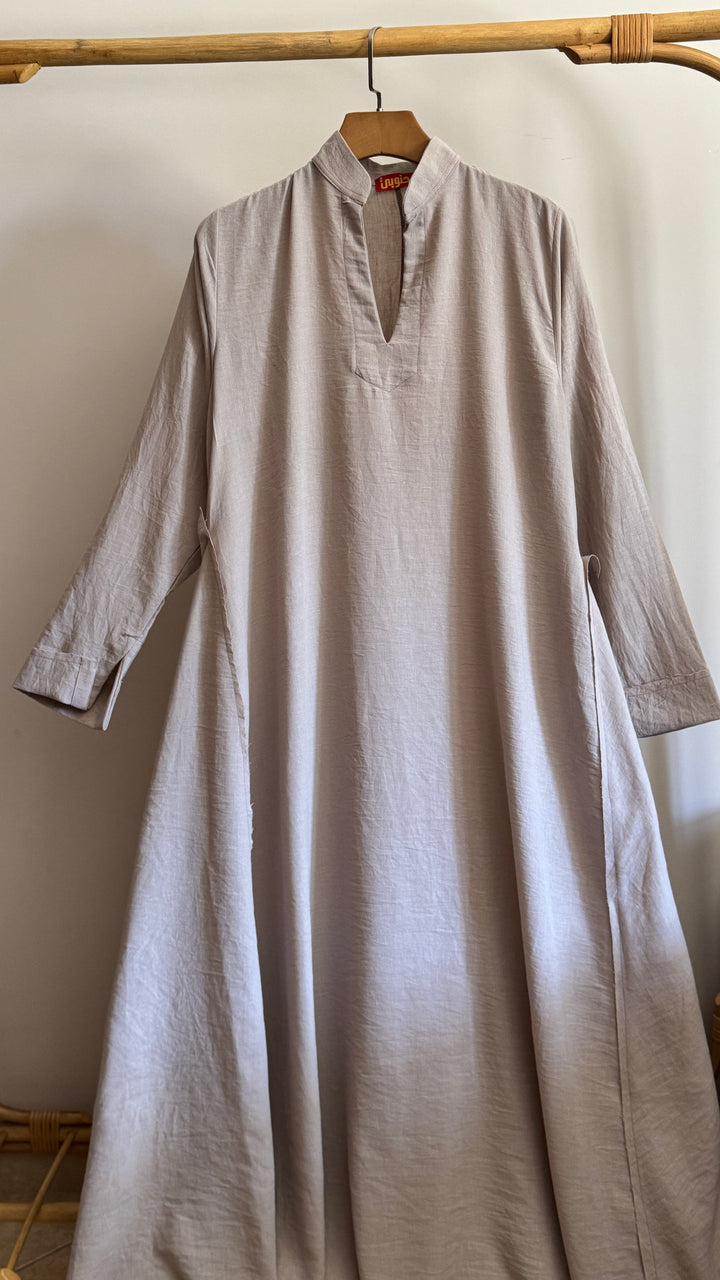 Sand beige Double cloche dress