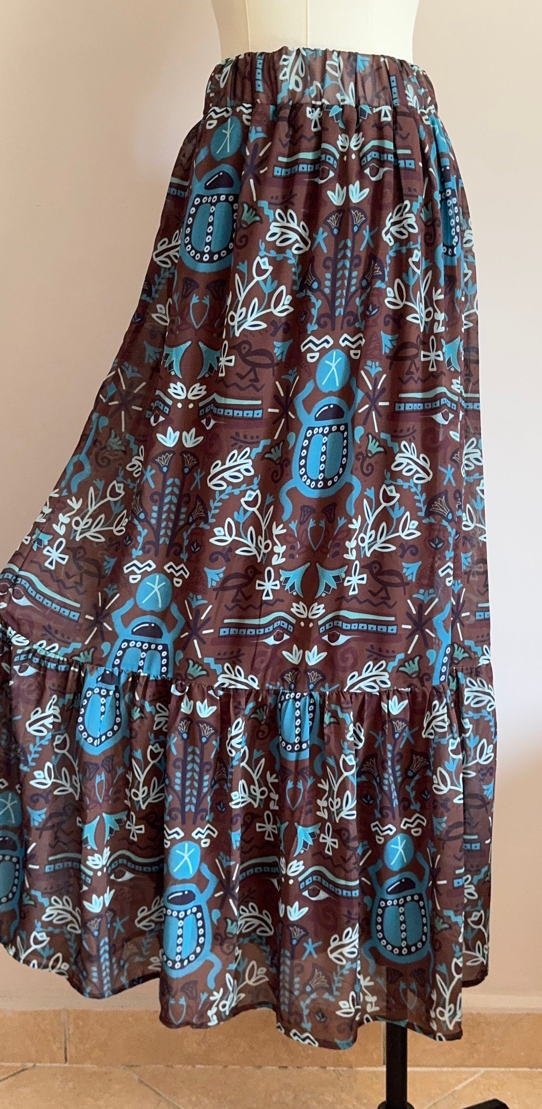 scarab garden chiffon padded skirt