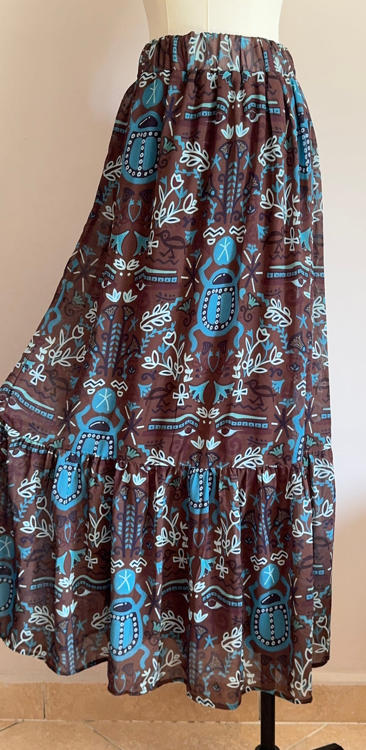 scarab garden chiffon padded skirt