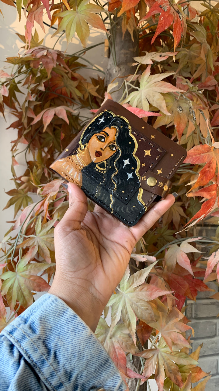 Jamila square Leather wallet