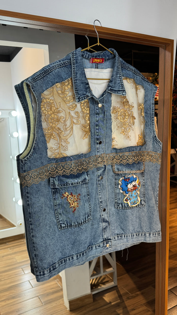 The Simpsons Recycle denim vest