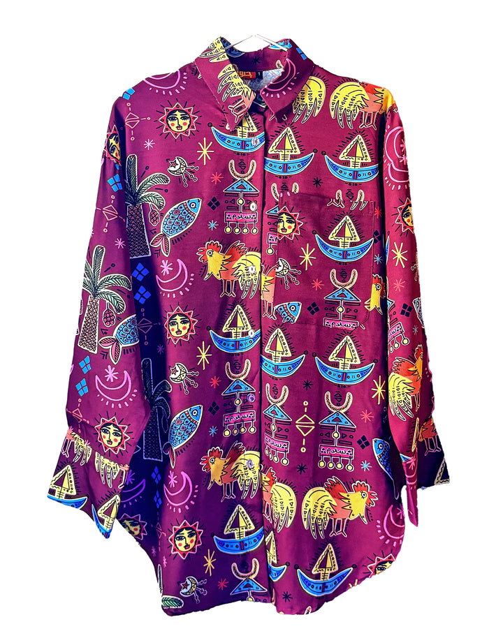 hen folklore motives shirt