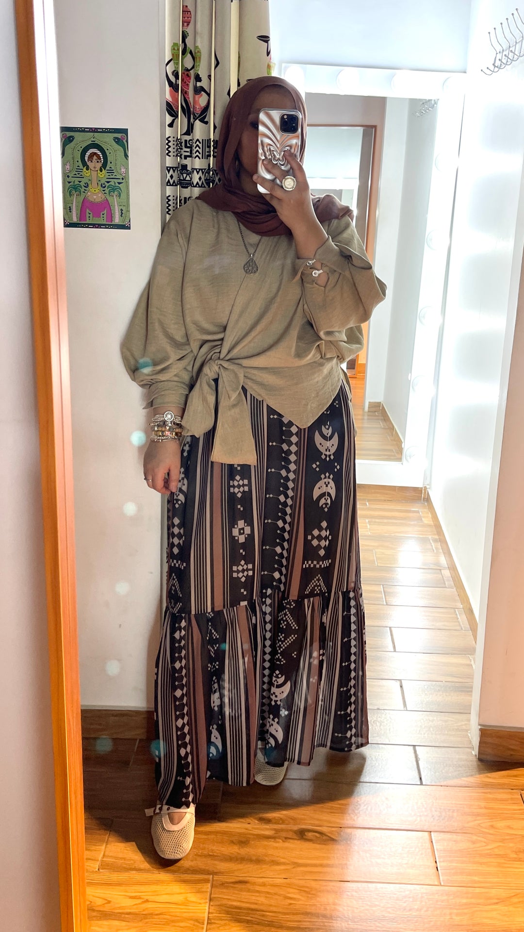 Dark sinai chiffon skirt