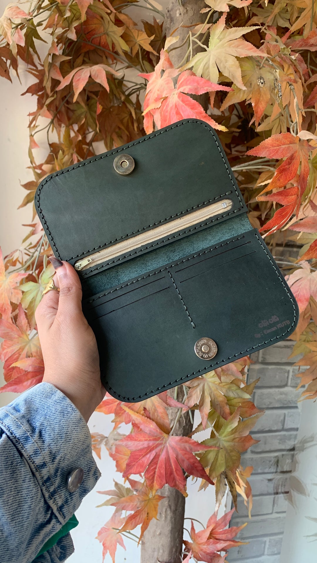 Afro woman big Leather wallet