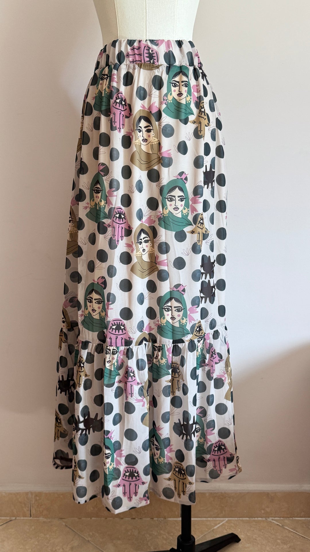bahiya ayes padded chiffon skirt
