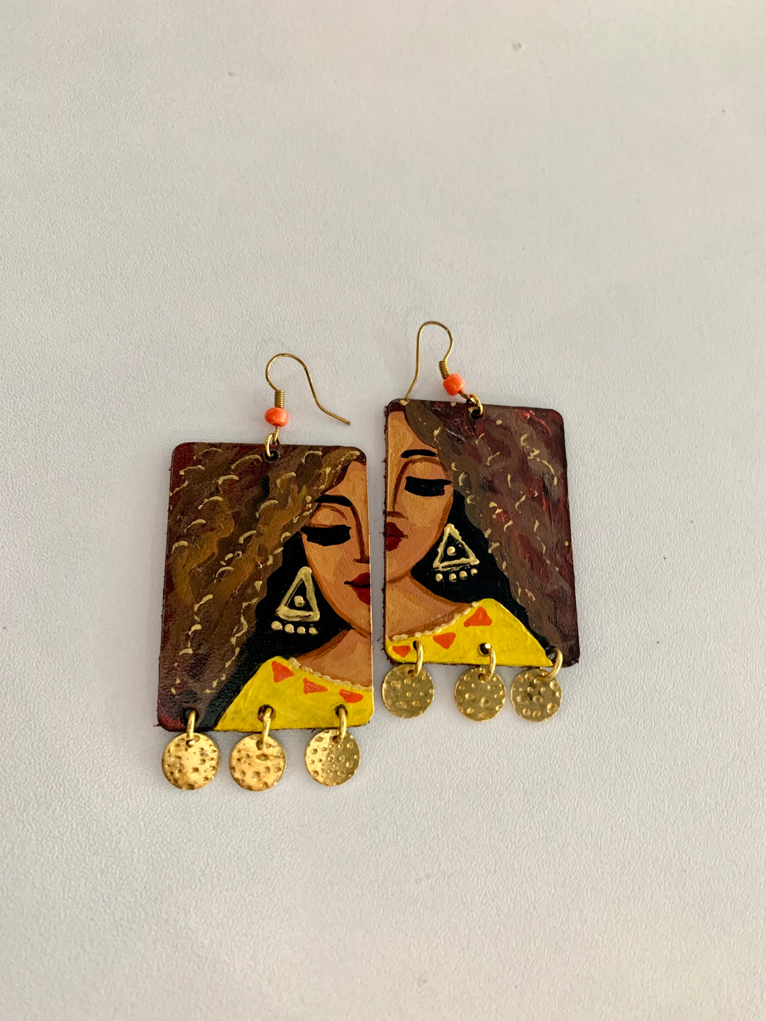 Nubian girl portrait Earrings