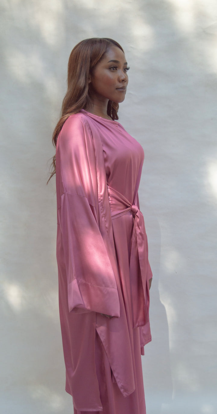 Nude pink kimono