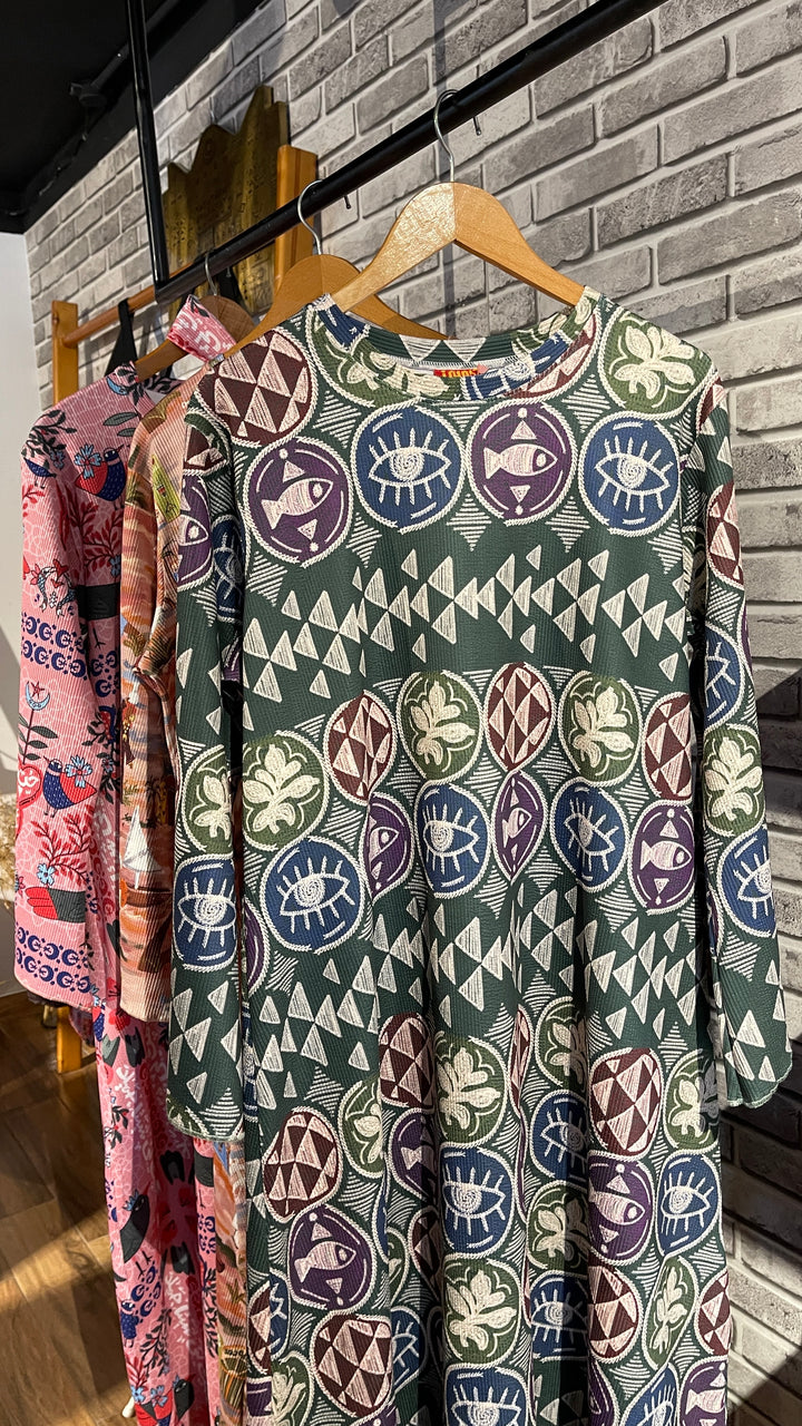 Stitches pattern dress