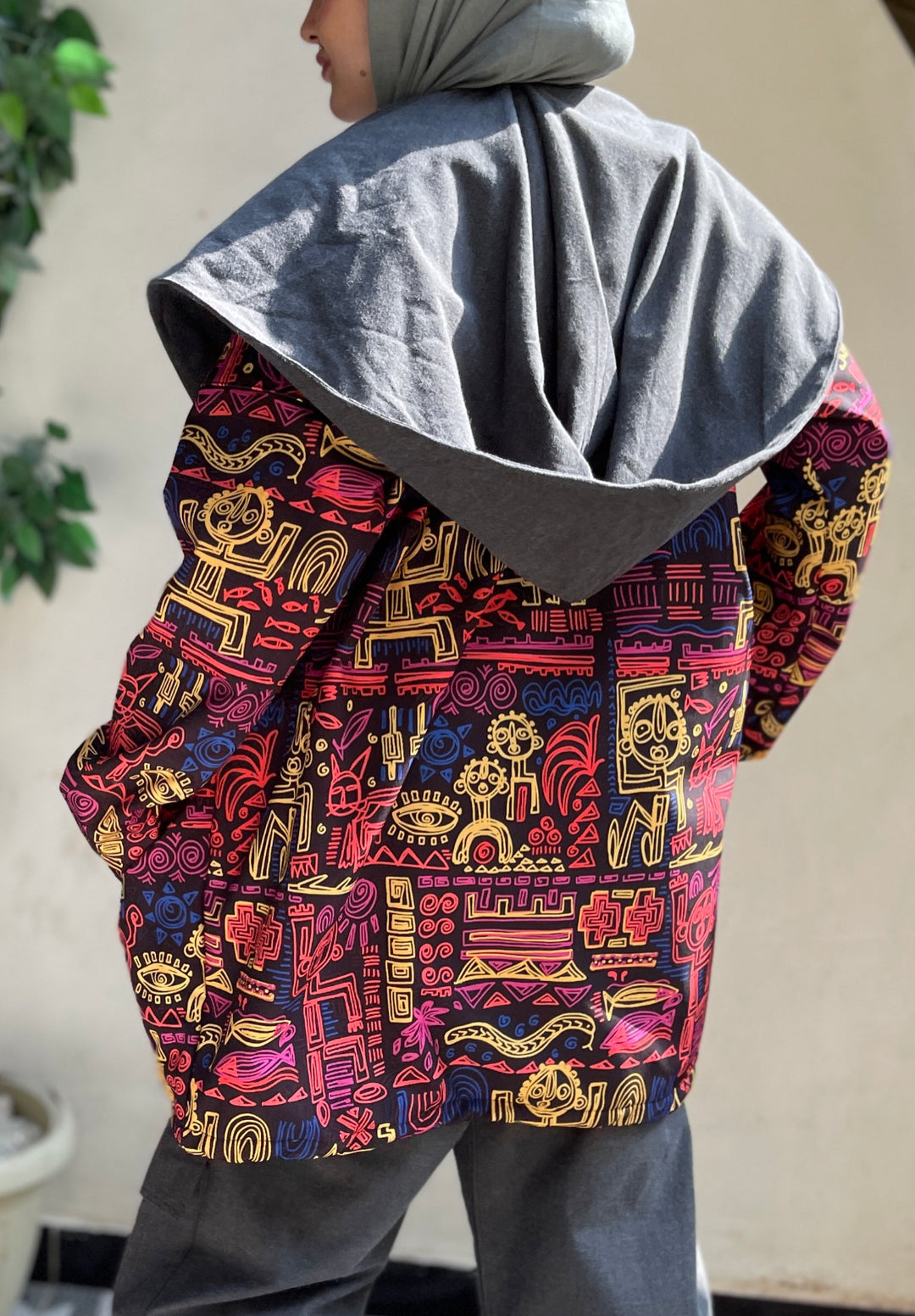 Black doodles jacket
