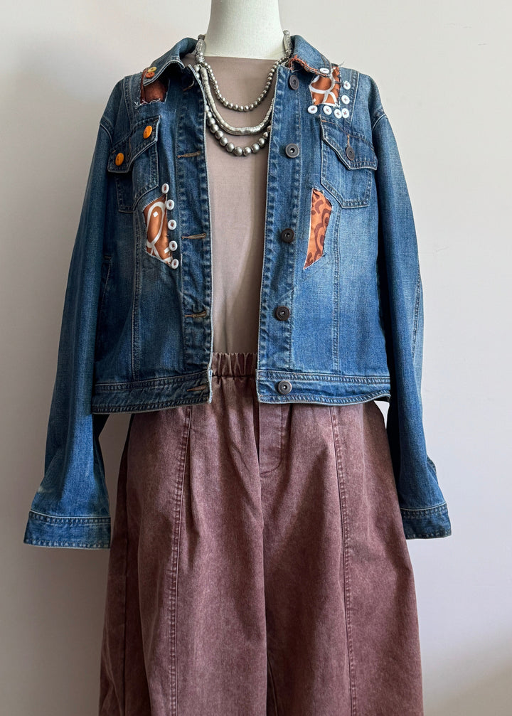 Fayoum portrait Recycle denim jacket