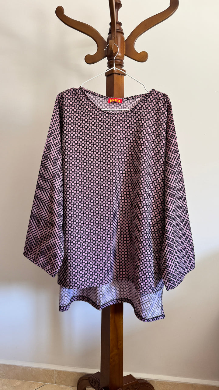 Red Islamic pattern blouse