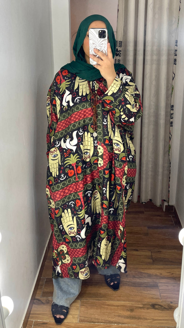 Arabesque pattern Shirt / cardigan