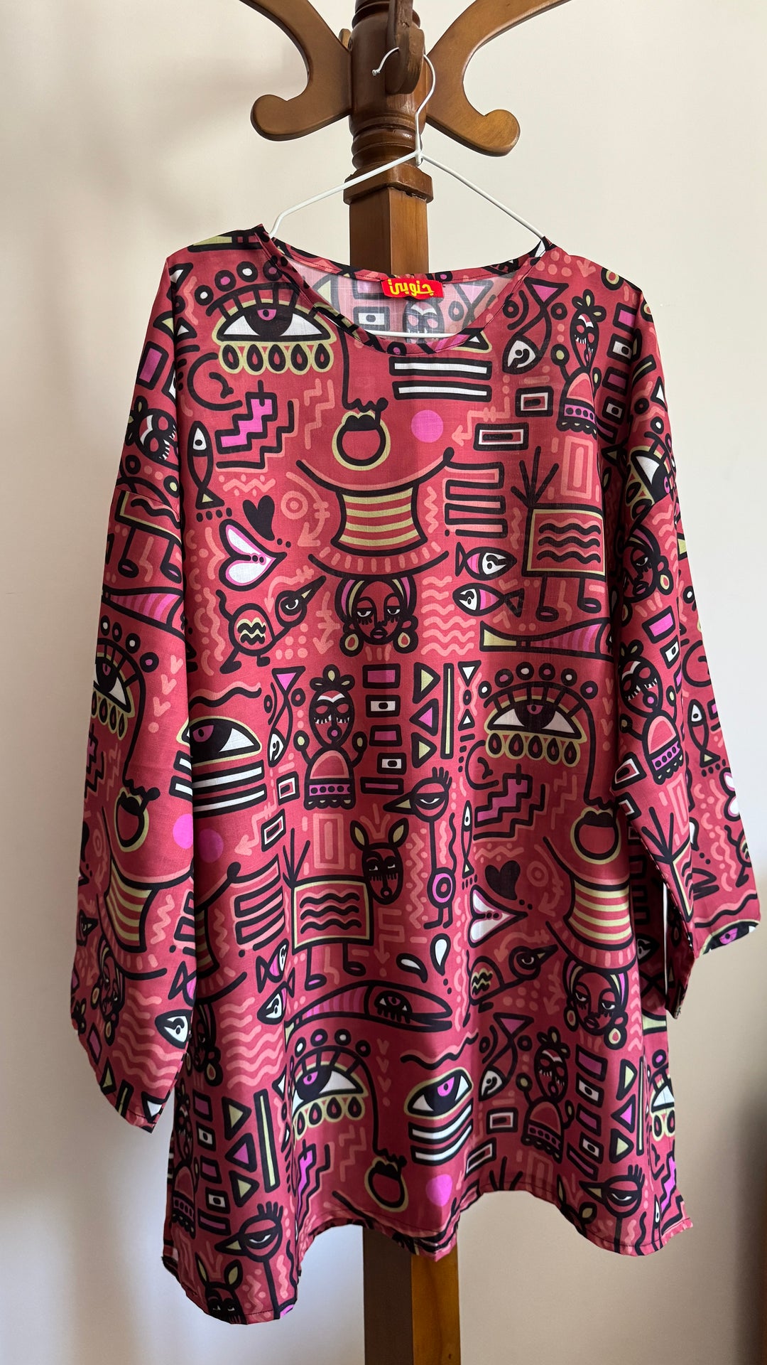 Abstract tunic blouse