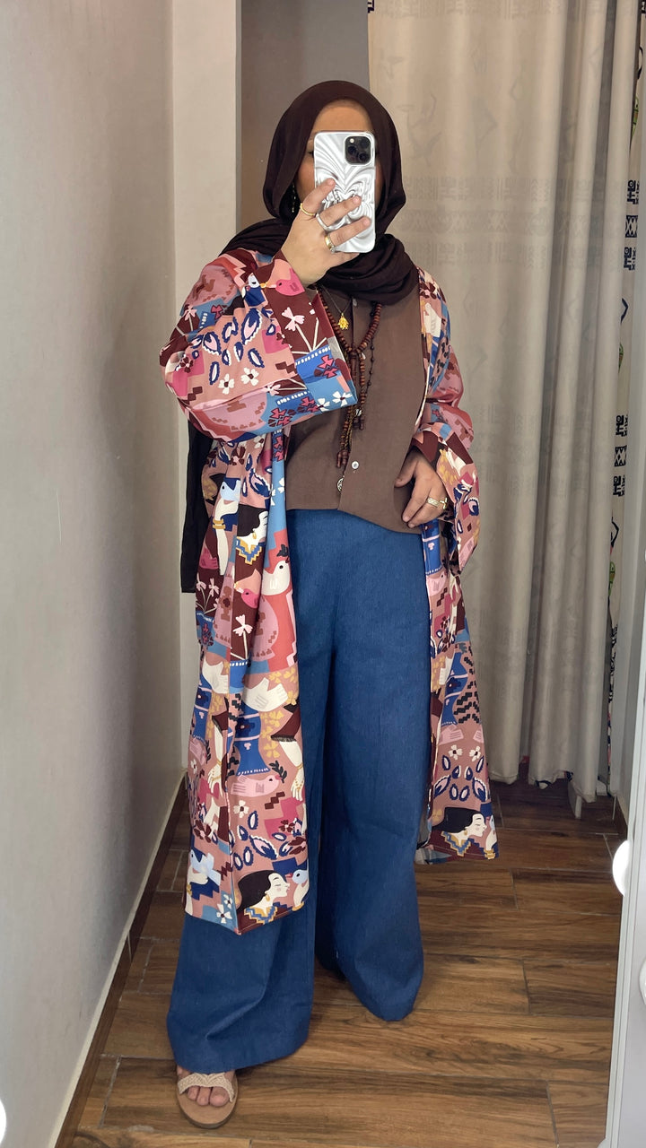 Beauty& birds long cardigan
