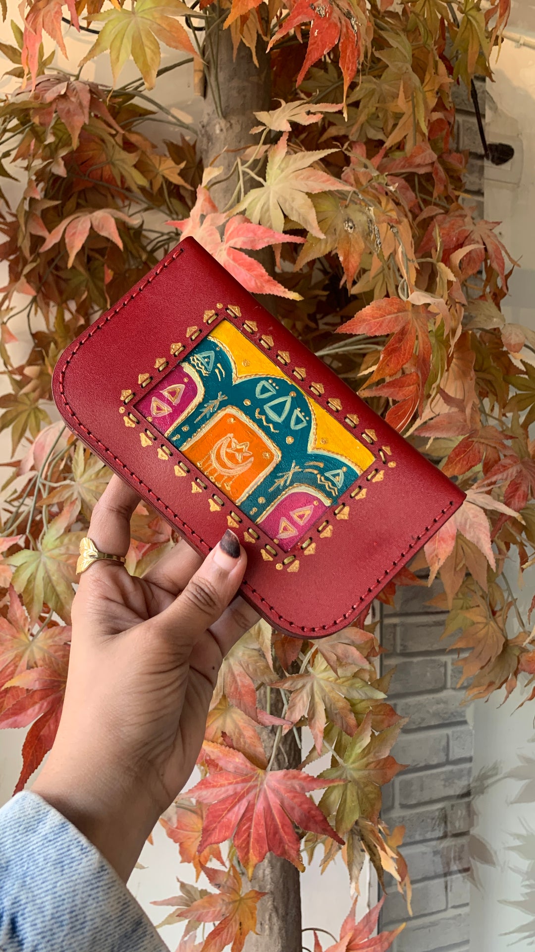 Nuba house big Leather wallet