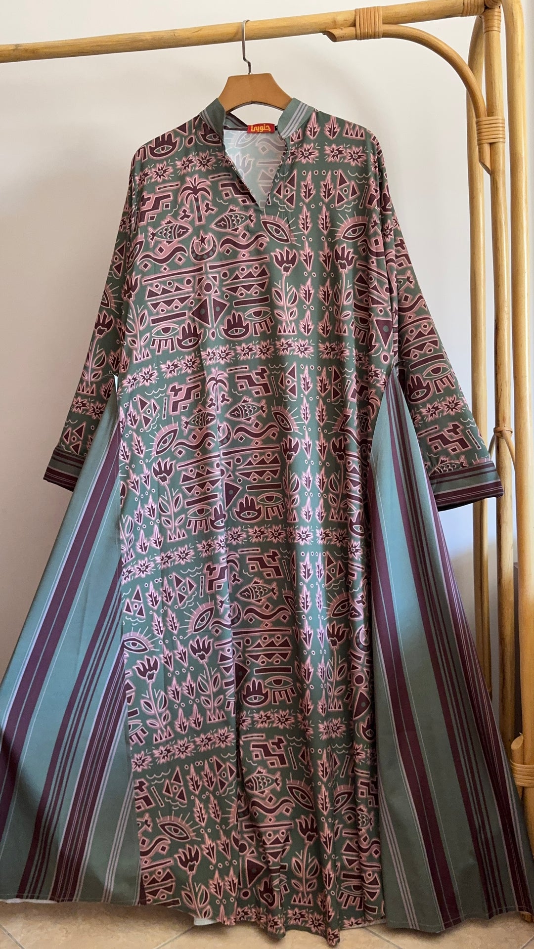 Palm symbols Double cloche dress