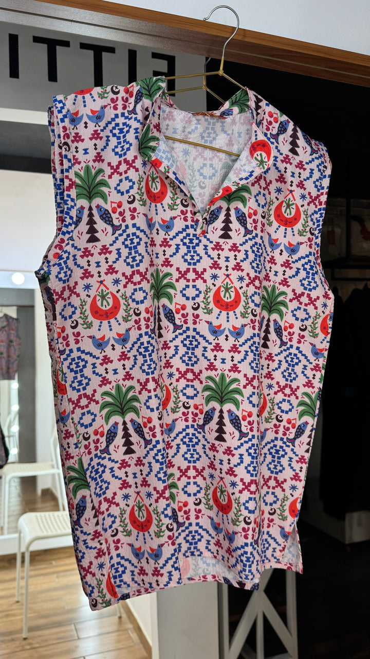 Palm & river vest top