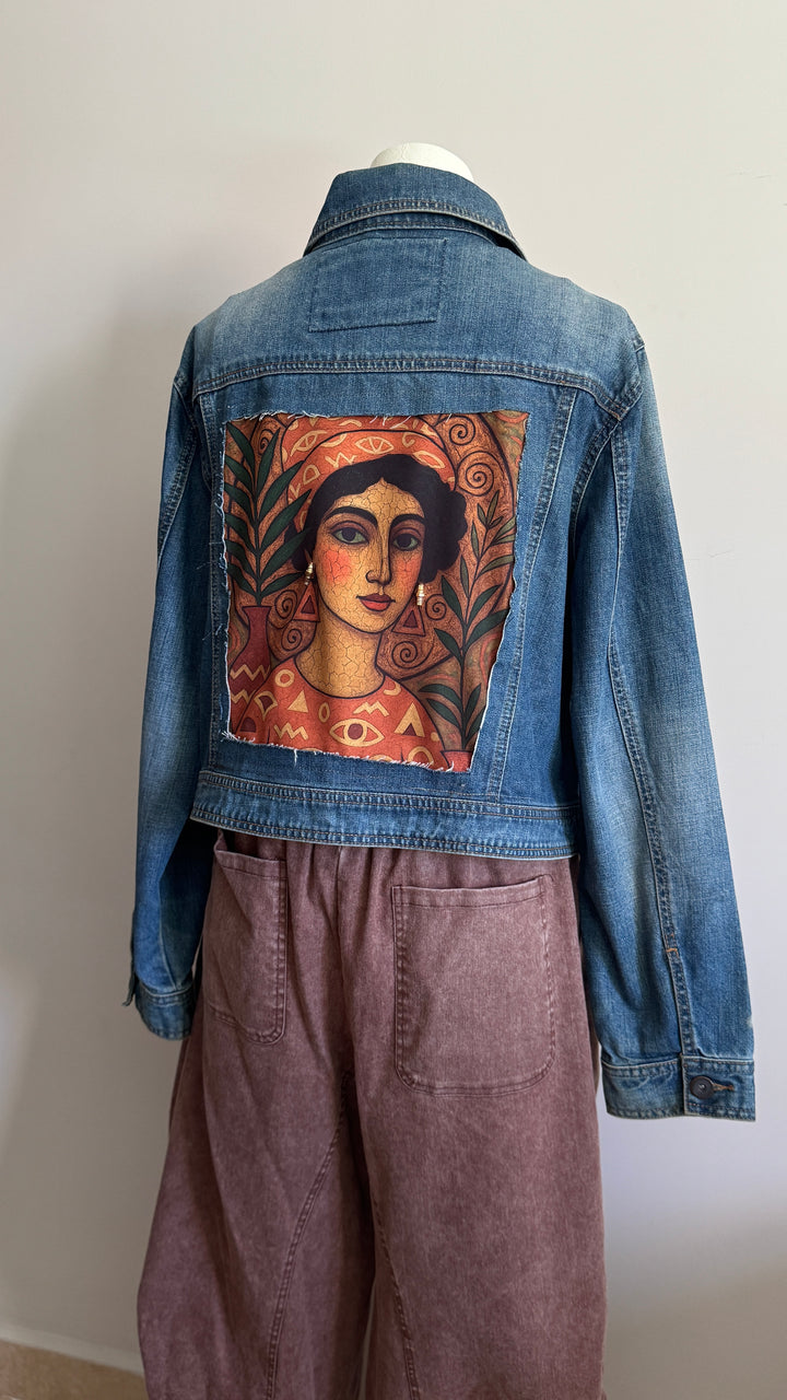 Fayoum portrait Recycle denim jacket