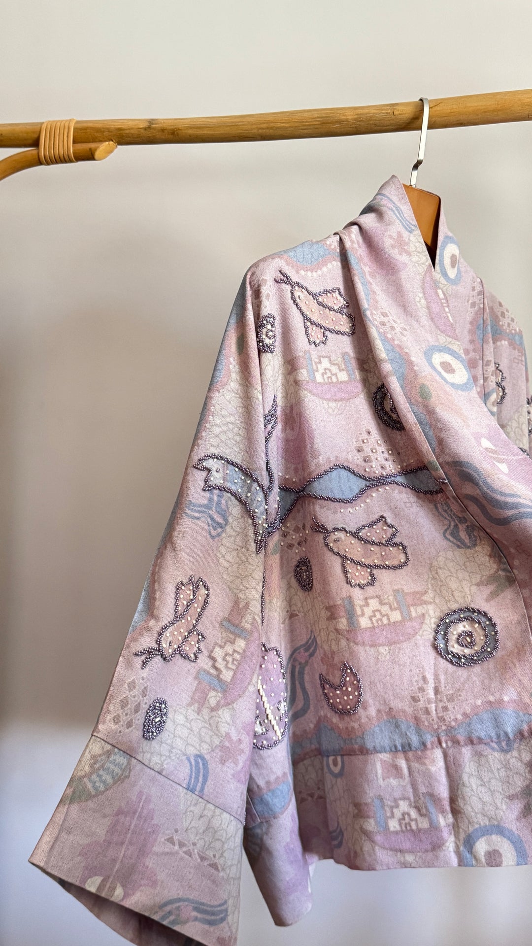 “4” Embroidery linen cardigan