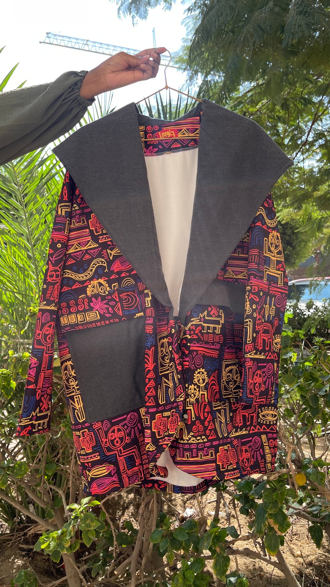 Black doodles jacket