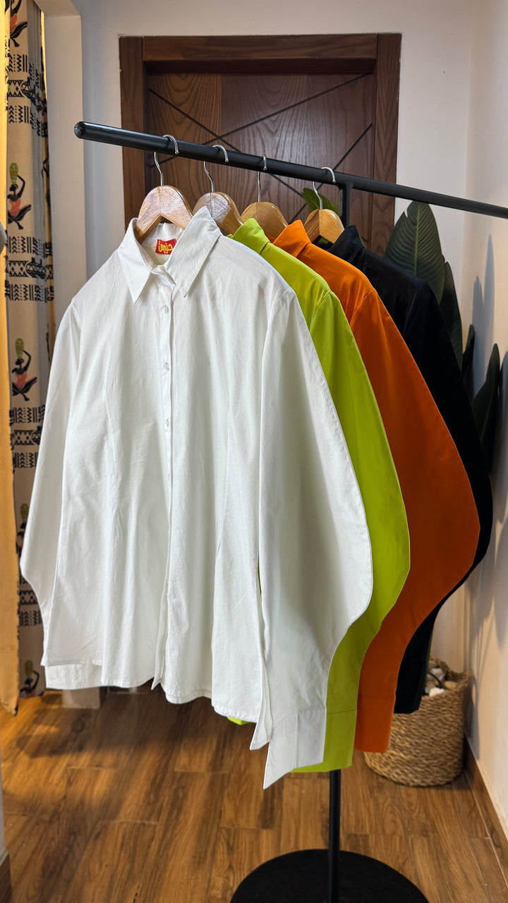 Ballon poplin shirt