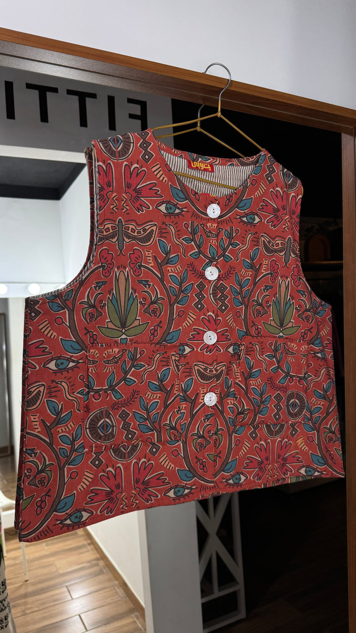 Amber blessing linen vest