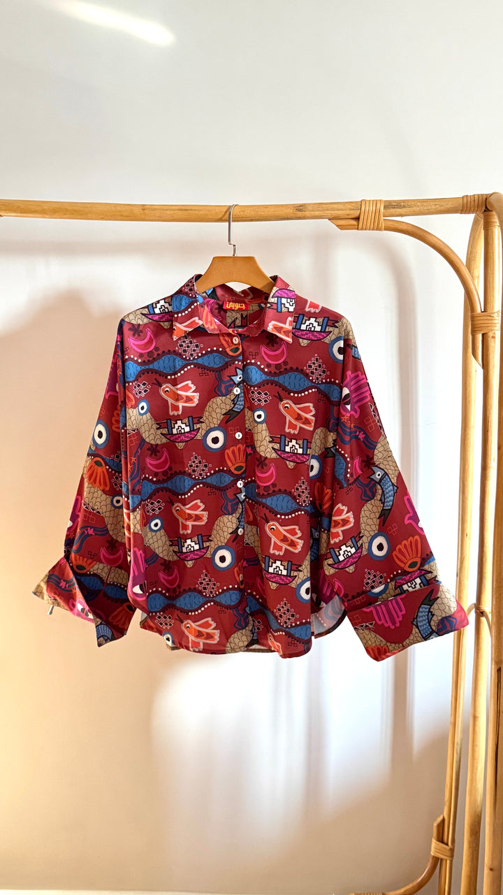 Blessing charms red Butterfly shirt