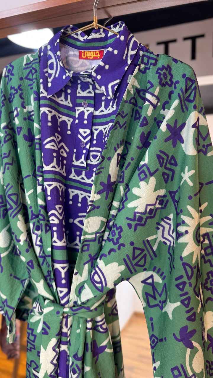 Mystic symbols Vest kimono set