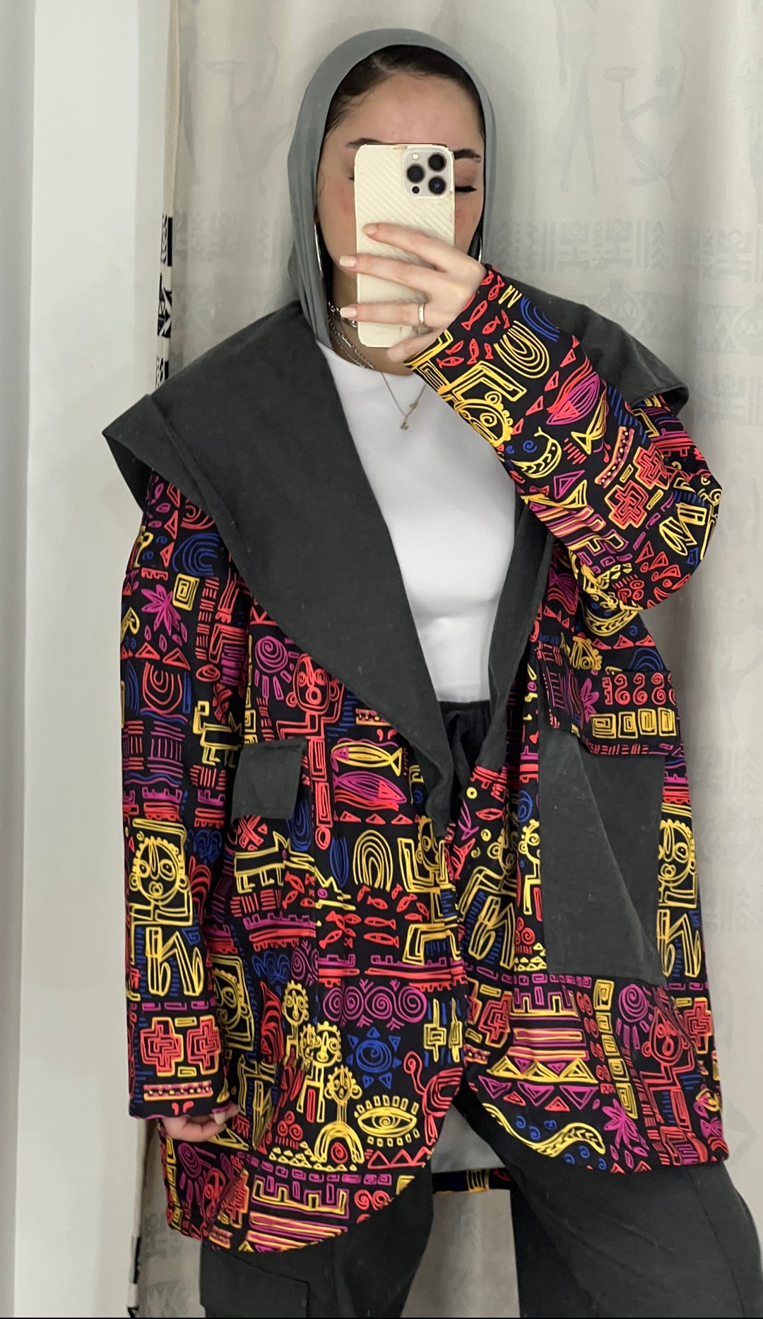 Black doodles jacket