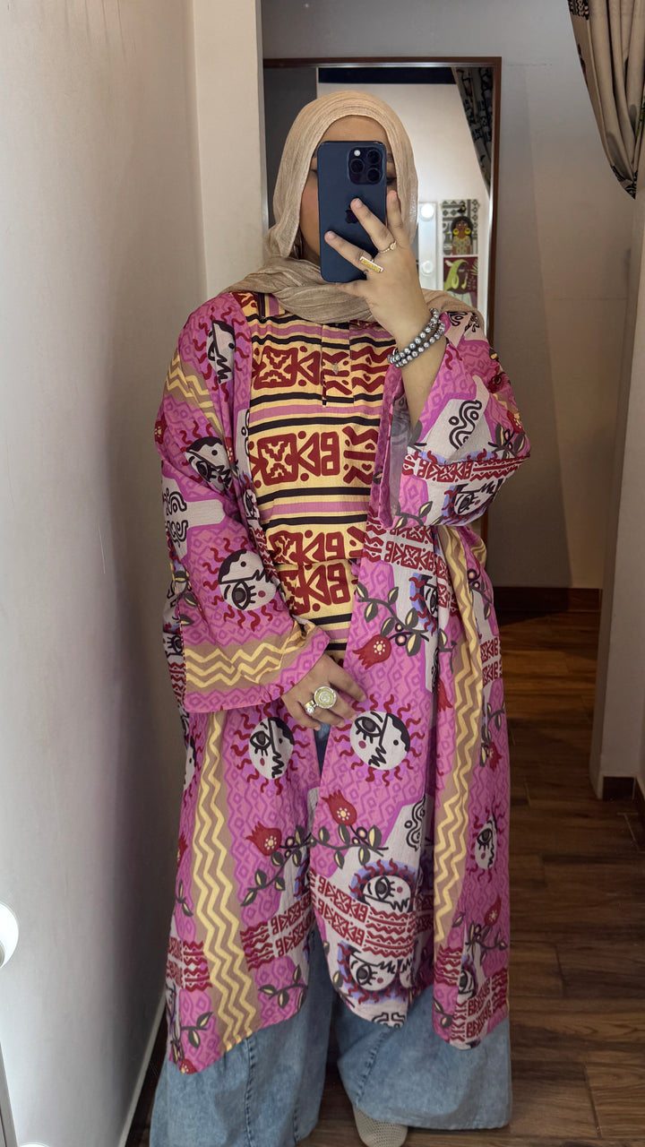 Sacred sun Vest kimono set
