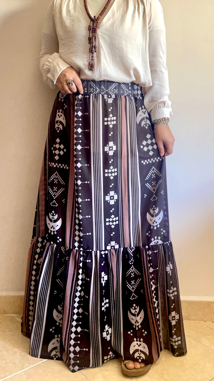 Dark sinai chiffon skirt